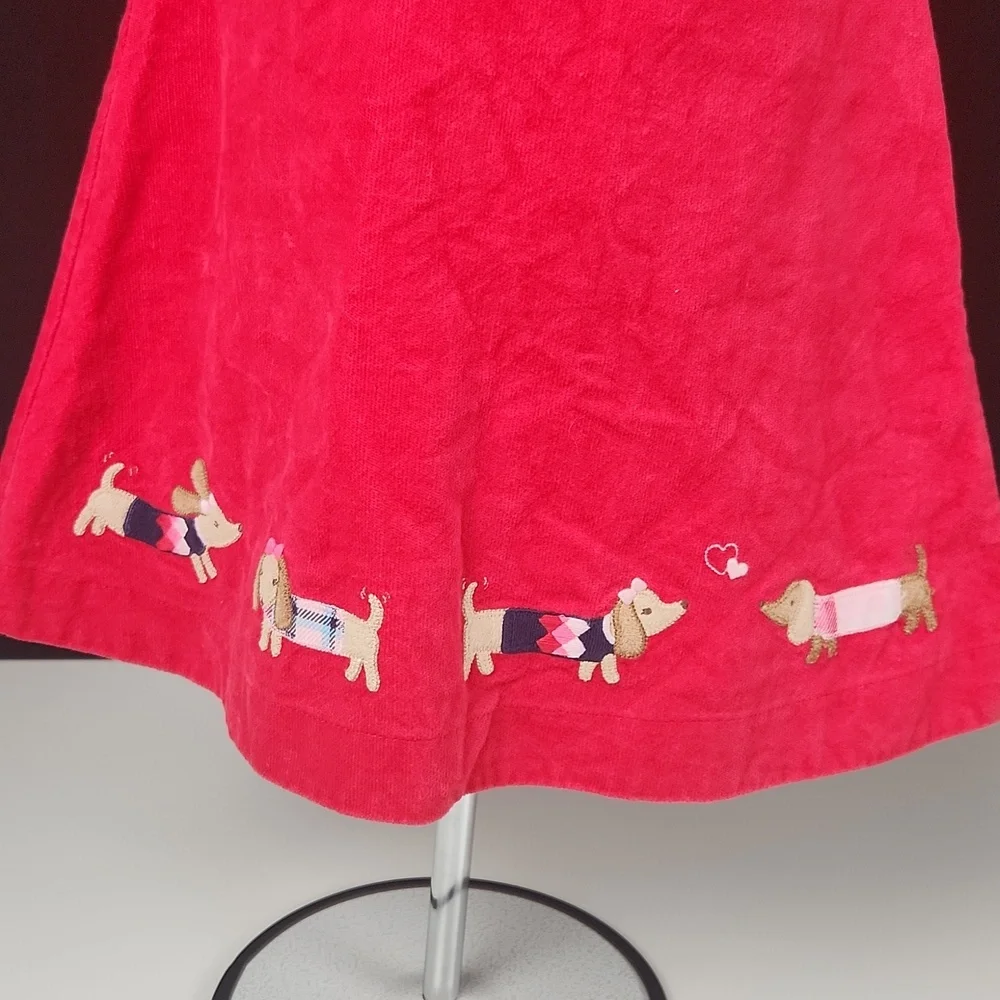 Gymboree- Infant Dress - Red w/Embroidered Dogs - 18-24mos